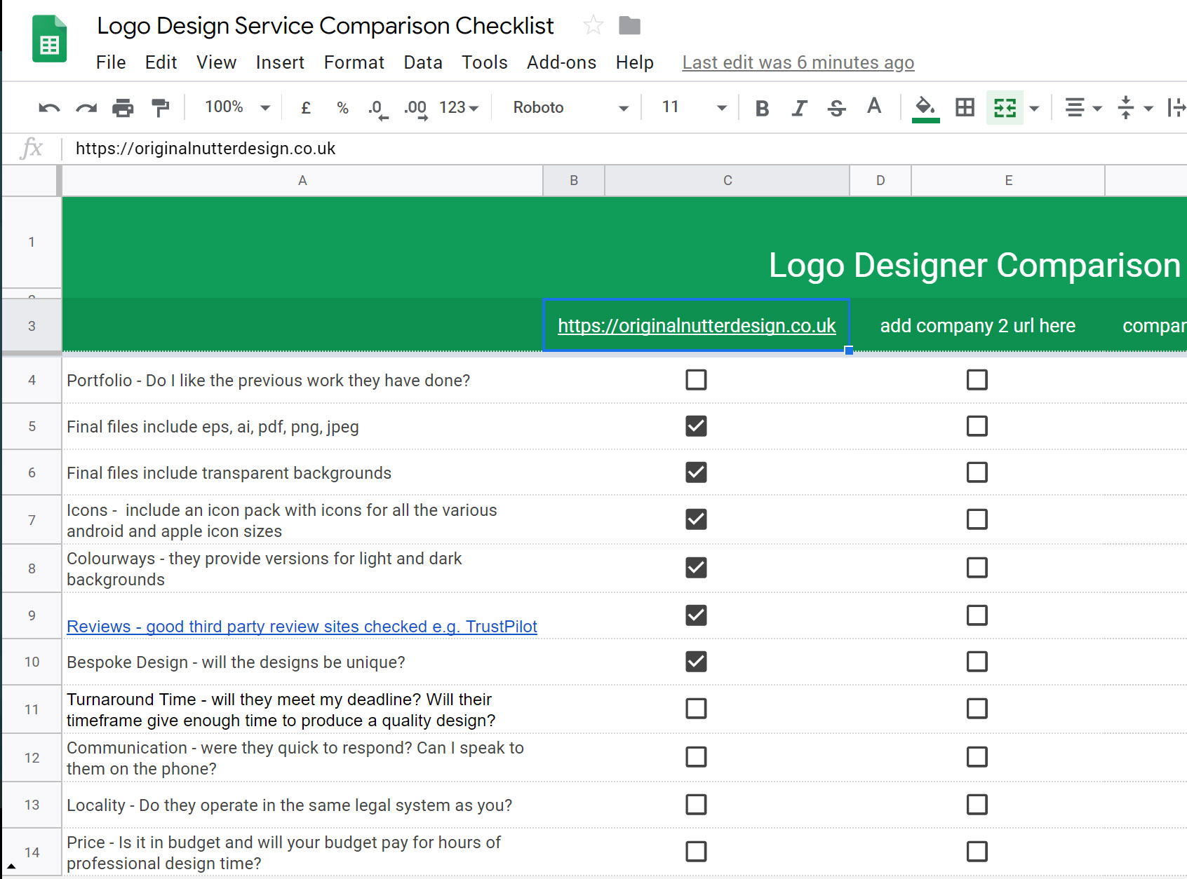 Logo design checklist